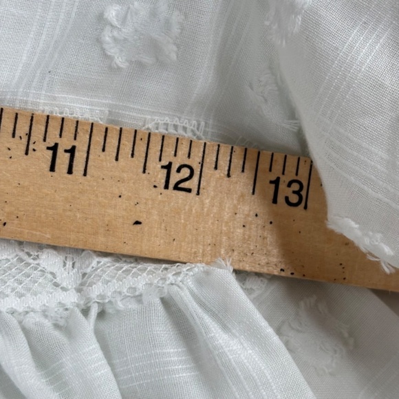 VTG 90s Sears Winnie the Pooh Dress 7 White Lace Short Sleeve Cottage Frilly - Picture 6 of 7